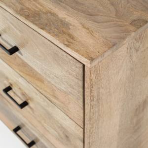 Commode en bois Vandana Vesta Vento, meuble de rangement moderne en bois massif minimaliste pour chambre à coucher - Product Image 2