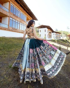 Designer Pink Black Printed Lehenga <b>Choli</b> with Dupatta for Women | Navratri <b>Chaniya</b> <b>Choli</b> | Traditional Ethnic Wear - Product Image 4