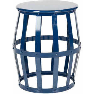 Fancy Round Galvanized Metal Drum <b>Stool</b> with Wooden Lid <b>Storage</b> Ottoman for Living Room Home Furniture Industrial Style - Product Image 5
