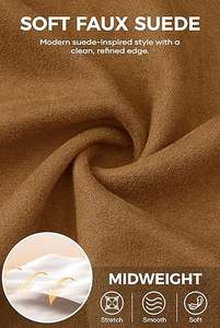 Blouson aviateur international de qualité supérieure pour homme en faux daim, mi-lourd, décontracté, entièrement zippé - Product Image 6