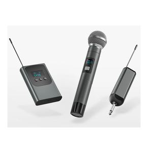 Sistema de Micrófono Inalámbrico de Doble Canal UHF Profesional con Micrófono de Mano, de Solapa y de Diadema, Venta al Por Mayor - Product Image 3