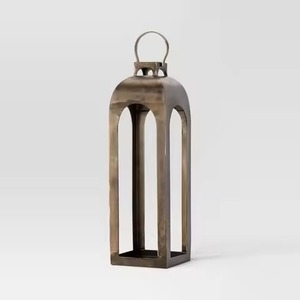 <b>Silver</b> Metal <b>Lantern</b> Decorative Candle Holder for Home Garden Wedding Event Restaurant Hotel Patio Table Decor - Product Image 3