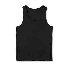 Débardeur pour homme OEM, couleur noire unie, personnalisé, sans manches, col rond, grande taille, style streetwear, confortable et de qualité. - Product Image 1