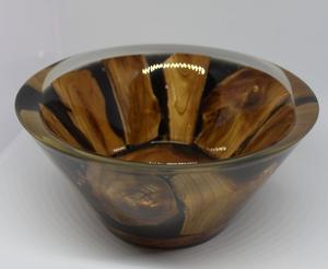 Bol en bois d'acacia de haute qualité avec résine époxy, base artisanale, motif artistique en résine, sans BPA, options personnalisées pour mariage - Product Image 4