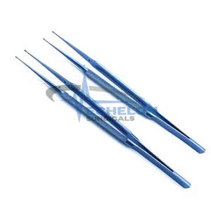 Pinzas de Titanio de Alta Calidad con Punta de Anillo de 18 cm, Instrumentos de Microcirugía Ocular, Pinzas de Oftalmología con Punta de Anillo de Orificio Fino - Product Image 2