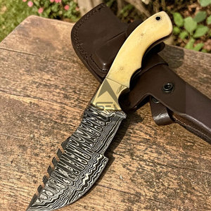 Cuchillos de hoja fija con mango de madera hechos a mano para bricolaje - Cuchillas de acero inoxidable personalizables OEM de alta calidad a bajo precio al por mayor - Product Image 3