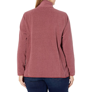 Women's Plus Size Waterproof <b>Fleece</b> <b>Jacket</b> Long Sleeve Zip-Up Stand Collar Solid 100% Polyester Shell Winter <b>Warm</b> - Product Image 5