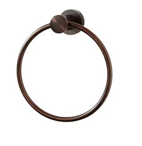 Antique Style Metal Towel Ring Circular Wall Mounted Single Tier Handmade Storage Holder Bathroom Vintage Design Towel Holder - Product Image 4