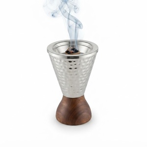 Luxury Hammered Gold <b>Bakhoor</b> Burner Metal Arabic Censer Mubkhar for <b>Oud</b> Charcoal Incense Holder Ramadan Home Decor Gift On Sale - Product Image 6