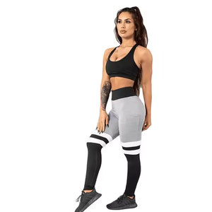 Women Solid Black Seamless Scoop Neck Racerback Sports <b>Bra</b> High Support Yoga Fitness Wear Breathable Quick Dry Four Way <b>Stretch</b> - Product Image 2