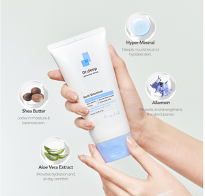 Crème hydratante multi-émulsions Dr.Deep Hyper Mineral Water, équilibre de l'hydratation, beurre de karité, squalane, nourrissante, apaisante pour tous les types de peau - Product Image 2