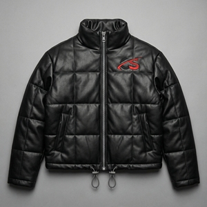 Blouson matelassé oversize zippé de qualité supérieure pour homme 2026 – Chaud, coupe-vent, col montant, logo frontal, personnalisable pour l'automne - Product Image 1
