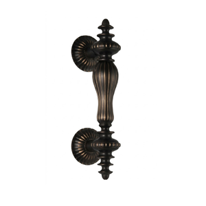 Manija de Puerta Exterior Moderna y Duradera de Latón Sólido Titan Premium |   Arquitectura Decorativa Acanalada para Hoteles Residenciales de Lujo - Product Image 1