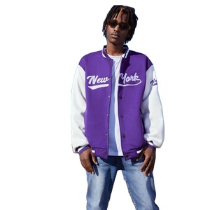 Veste de baseball universitaire en laine personnalisée en gros blouson bombardier Letterman pour hommes corps et manches en laine chaude pour l'hiver - Product Image 1