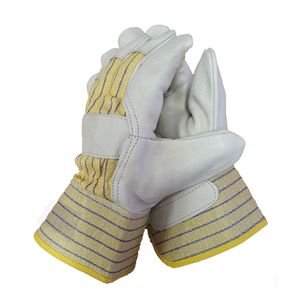 OEM Style High Quality Nitrile and Leather Double Palm <b>Gloves</b> Comfortable White Cotton Oil Field Working <b>Gloves</b> - Product Image 5