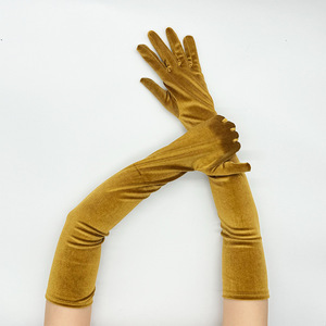 Gants longs en velours épais de haute qualité pour l'hiver, parfaits pour les spectacles de Noël et les occasions spéciales pour femmes. - Product Image 4