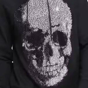 Sweat à capuche oversize en chenille brodée 400 g/m² avec rivets étoile, 100 % coton, logo personnalisé OEM, MOQ 50 pièces - Product Image 6