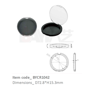 Pots en plastique avec logo personnalisé, fenêtre transparente compacte, conteneur vide pour crème, maquillage, fard à paupières, blush, bronzer - Product Image 1