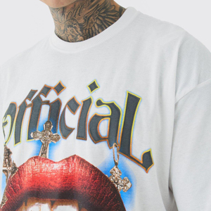 เสื้อยืดคอกลมโอเวอร์ไซส์ผ้าฝ้าย 100% คุณภาพสูงสำหรับผู้ชาย สั่งทำพร้อมปักโลโก้ได้ - Product Image 5