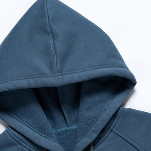 Sweat-shirts à capuche unisexes personnalisés surdimensionnés avec fermeture éclair, style streetwear, pull-over décontracté, vêtements de sport en gros avec col à capuche, sweats unis - Product Image 2