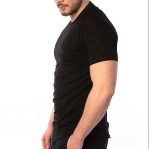 <b>Red</b> Black Wholesale Custom Workout <b>T</b> <b>Shirt</b> Gym Athletic Male Sports Wear Active Fitness Cotton Spandex <b>Men</b> Gym Wear <b>Shirts</b> - Product Image 4