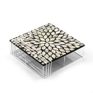 Caja de Acrílico Premium para Chocolates con Diseño de Borde Árabe, Moderna Caja de Almacenamiento y Exhibición de Dulces para Ocasiones Festivas - Product Image 3