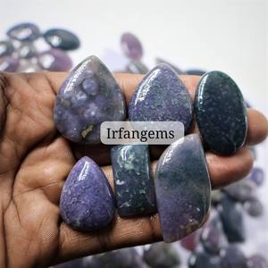 Ágata de Uva 100% Natural, Cuarzo, Precio al por Mayor, Lote de Piedras Preciosas de Ágata Rosa Hechas a Mano, Corte Ovalado, 20-40 mm, 7-12 g, para Joyería - Product Image 1