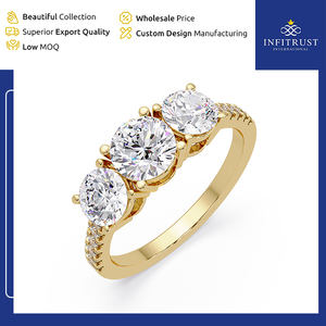 Oferta Increíble - Anillos de Diamantes Solitarios de Plata de Ley 925 Hechos a Mano con Claridad VVS a un Precio Excepcional desde India - Product Image 5