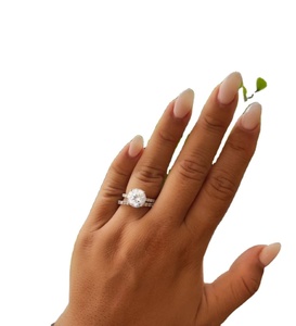 VVS 1 <b>Moissanite</b> Sterling Silver Ring Beautiful White Round Shape Ring Engagement Ring & <b>Other</b> Diamond <b>Jewelry</b> - Product Image 3