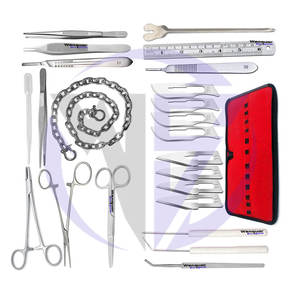 Kit de Disección Dental de Acero Inoxidable Alemán de 24 Piezas, Instrumentos Quirúrgicos Veterinarios Manuales con Certificación CE para Anatomía - Product Image 6