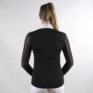 Chemise de concours équestre pour femmes, manches longues, sous-vêtement technique respirant en coton, anti-transpiration, vente en gros - Product Image 5