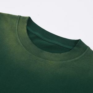 Camisetas de Hombre de Alta Calidad, Estilo Americano, Verano, 100% Algodón, Secado Rápido, Lavadas, Desgastadas, Lisas, Corte Cuadrado, Hombros Caídos - Product Image 4