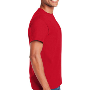 T-shirts noirs personnalisés pour hommes, manches courtes, col rond, 100 % coton peigné, logo frontal, style formel, coupe ample, anti-boulochage, été - Product Image 5