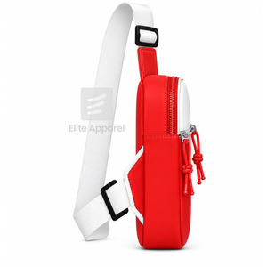 Sac banane personnalisé Delta Sigma Theta Sorority avec logo brodé sur le devant, fermeture éclair rouge et blanche, usage quotidien décontracté pour femme - Product Image 4