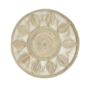 Elegant Nature Theme Eco Friendly Rattan Placemat Decorative Leaf Design Handwoven Table Setting <b>Mat</b> for <b>Kitchen</b> and Dining Use - Product Image 3