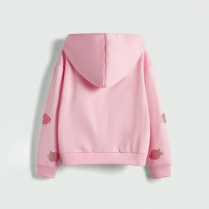 High Quality Embroidered <b>Zipped</b> Rhinestone Design Women's Polyester Heavyweight French Terry Waterproof Streetwear Hoodie Custom - Product Image 3