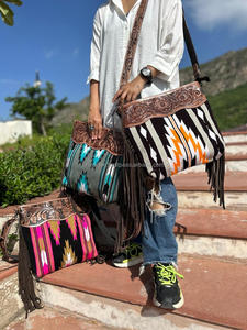 New Arrival Hand Tooled Fringe <b>Handbag</b> Aztec Saddle Blanket Sling Bag Bohemian Unique Design Stylish High Quality Bags for Women - Product Image 4
