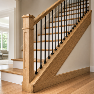 Barandilla de Madera para Escalera, Montada en la Pared, 62 mm de Ancho, 28 mm de Alto, Moderna, para Escaleras y Balcones - Product Image 4