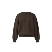 Sweat-shirt surdimensionné à col rond en jersey 100 % coton épais, vierge, personnalisable avec logo, pour hommes, vente en gros OEM