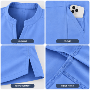 Nuevo Conjunto de Uniformes Médicos con Cuello en V, Estilo Dividido, con Pantalones de Pierna Recta y Bolsillos para Enfermeras y Doctores - Product Image 4