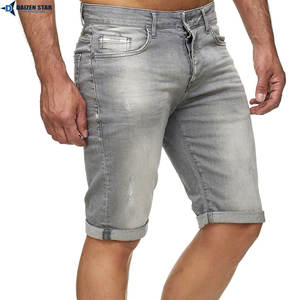 กางเกงคาร์โก้เดนิมคุณภาพสูง ล้างสีอ่อน เอวกลาง ปักลาย ระบายอากาศ เป็นมิตรกับสิ่งแวดล้อม แห้งเร็ว ซิปและกระดุม - Product Image 4