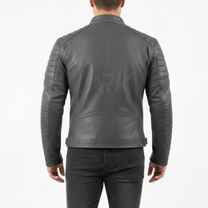 Chaqueta de Cuero para Motocicleta para Hombre de Alta Calidad y Bajo Precio, Diseño Único con Contraste de Color - Product Image 4