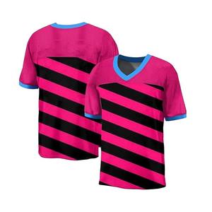 Maillot de football personnalisé par sublimation, col en V, uniforme d'équipe, respirant, séchage rapide, vêtements de sport athlétiques, fabrication OEM - Product Image 1