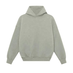 Sweat à capuche pour homme 100 % coton, coupe oversize, épaules tombantes, personnalisable, vierge, double épaisseur 500 g/m², lourd - Product Image 4