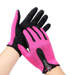 Gants de karting en cuir pour hommes, imperméables, coupe-vent, compatibles écran tactile, chauds, auto-chauffants, à doigts entiers, pour la conduite hivernale et le cyclisme - Product Image 1