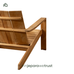 Sedia a Sdraio Moderna in Legno di Teak Massiccio - Resistente ai Raggi UV, Design Tropicale Durevole, Arredamento da Esterno per Villa, Soggiorno, Appartamento - <span class=keywords><strong>Eka</strong></span> - Product Image 3