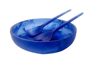 2026 Hot Sale Best Item Resin <b>Bowl</b> With <b>Salad</b> <b>Server</b> Set Custom Color Kitchenware Use Classic Food Serving <b>Bowl</b> Business Gifts - Product Image 2