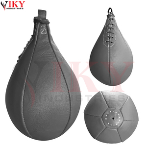 กระสอบทรายหนังสีเทา รุ่น Speed Bag ทรงหยดน้ำ สำหรับฝึกซ้อมมวย ซ้อมรีเฟล็กซ์ ซ้อมสปีดบอล MMA อุปกรณ์ฝึกซ้อมต่อยมวย ผลิตโดย OEM - Product Image 4