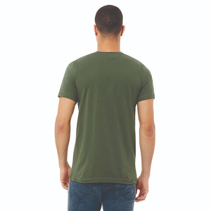 T-shirt décontracté d'été pour homme ELEGANT CORPORATION, col rond, manches courtes, couleur unie, respirant, en polyester/coton tricoté non tissé - Product Image 4