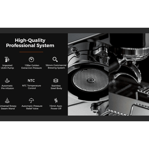 Macchina per Espresso Semi-Automatica PSG3005H 1500W con Pompa ad Alta Pressione 15 Bar di ULKA, Estrae 1/2 Tazza di Caffè - Product Image 6